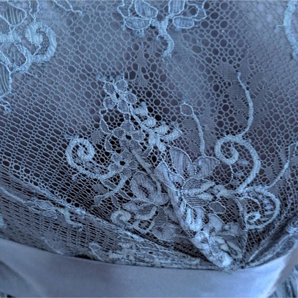 Custom Dark Dark Teal Eyelet Lace Dress NEW Medium - Picture 6 of 10